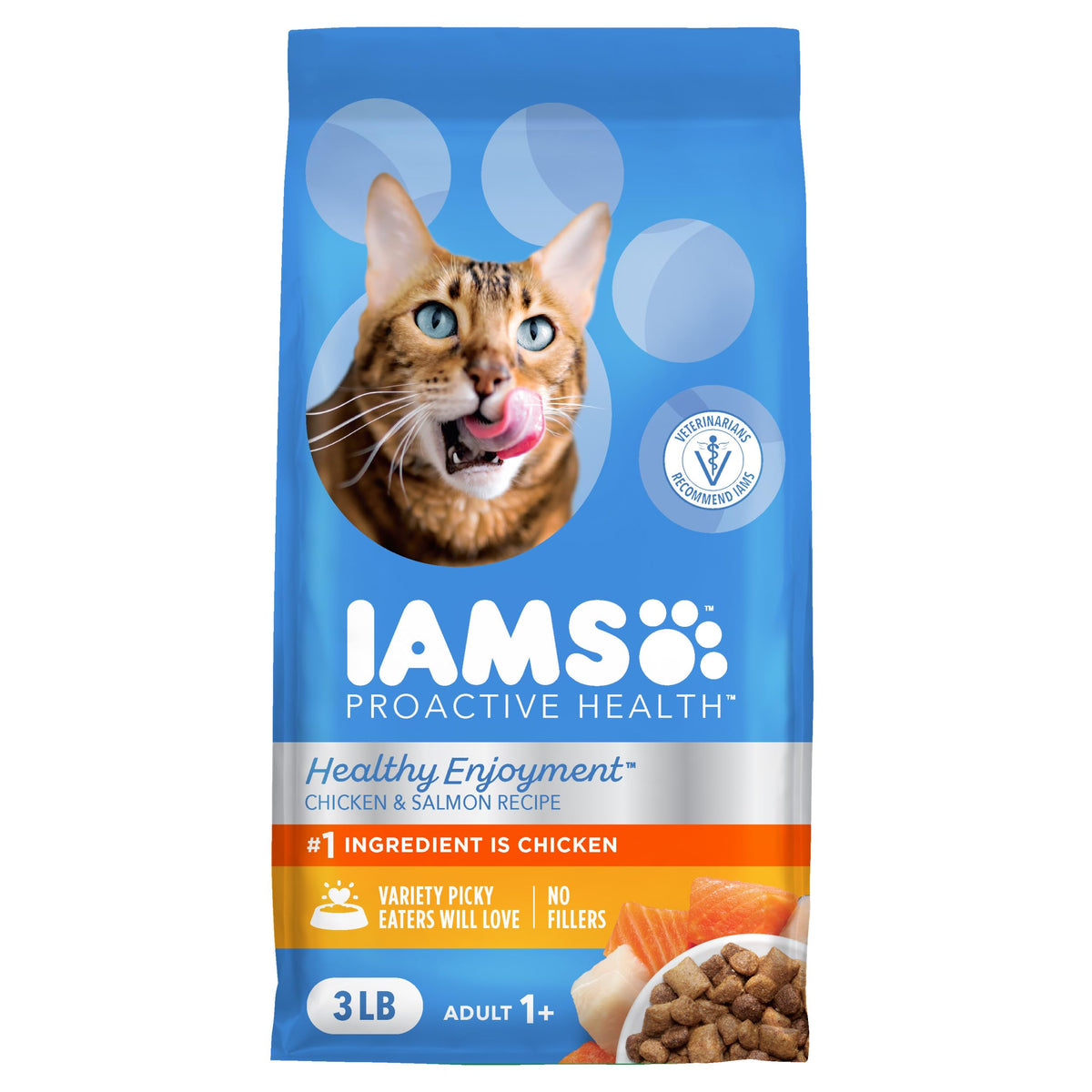 Dry Cat Food Chicken & Salmon Recipe 3 lb M28508