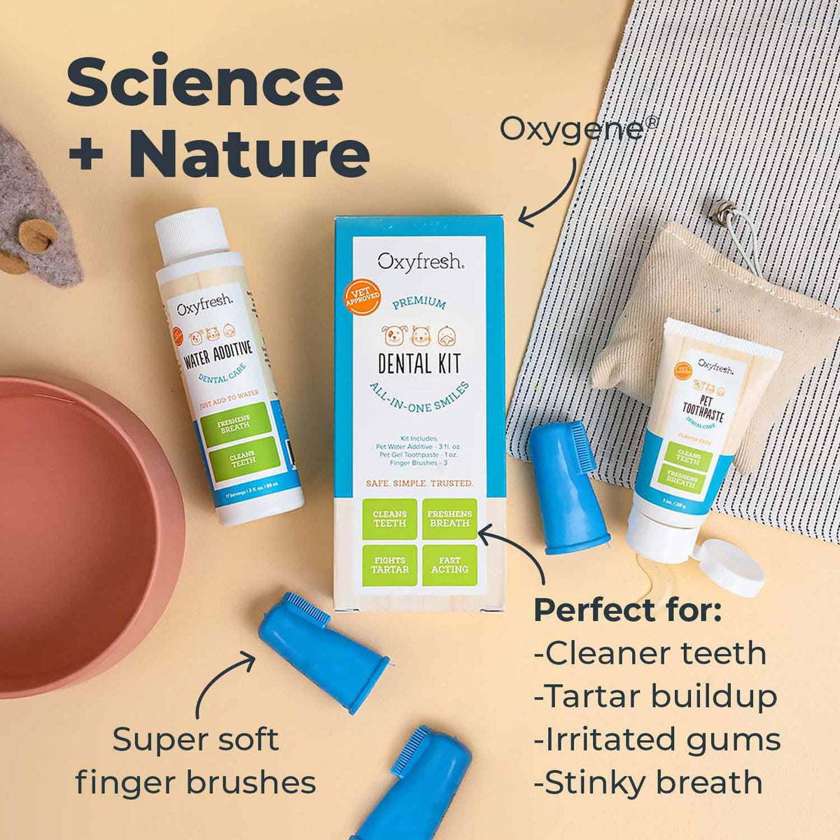 Pet Dental Kit 4oz Toothpaste + 16oz Water Additive K32855