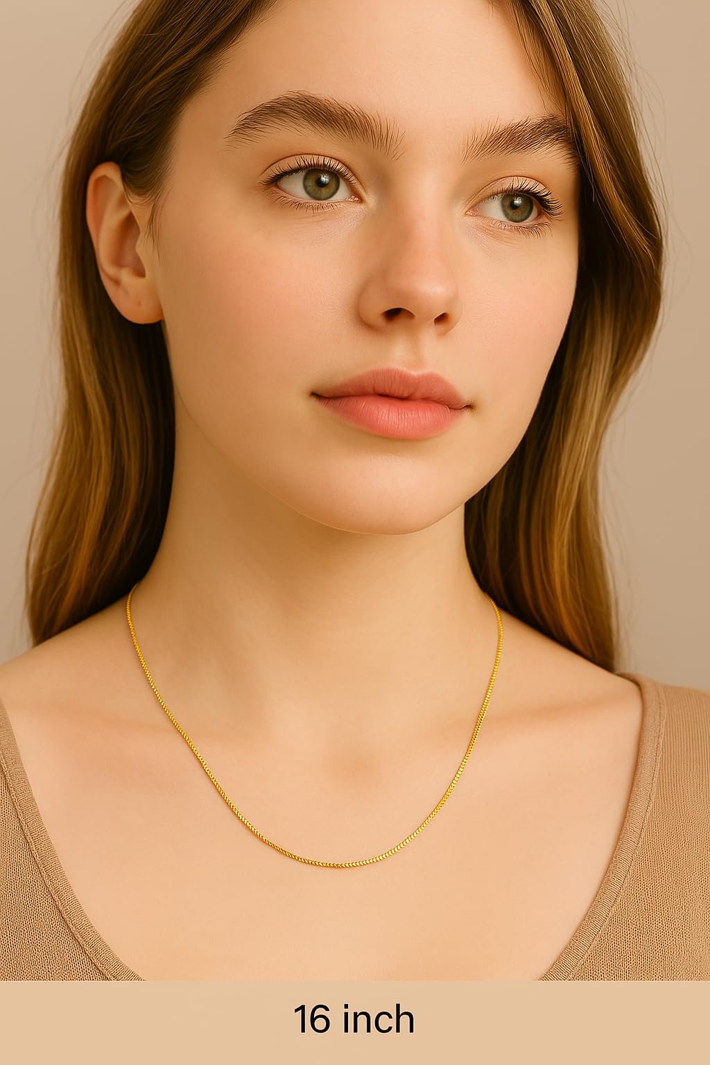 14k Gold Box Chain Necklace with Lobster Claw Clasp G70328