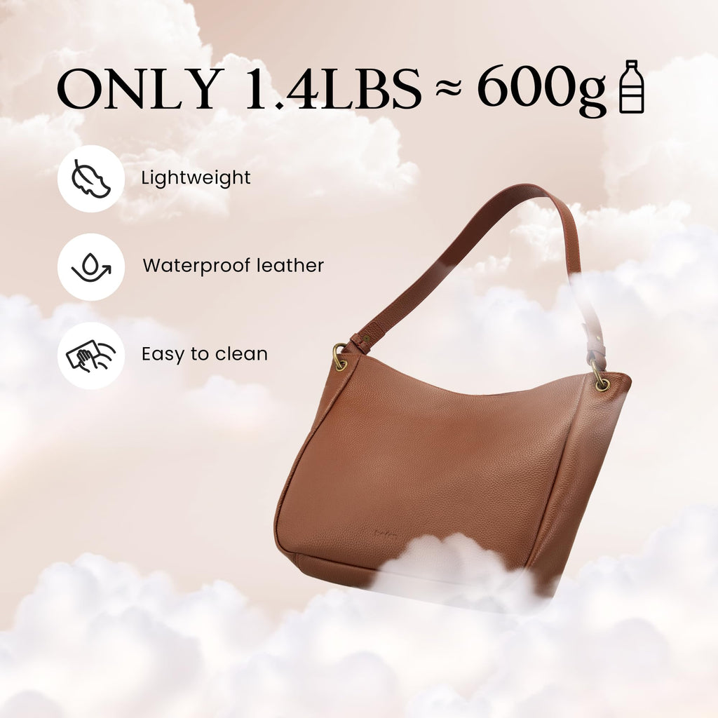 Genuine Leather Hobo Crossbody Bags with 2 Detachable Straps X5658