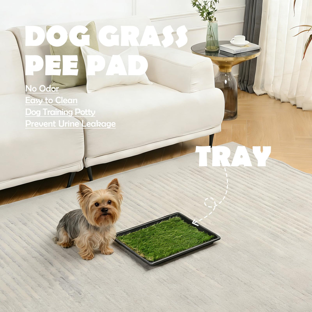 Extra Small Dog Grass Pee Pads with Tray I5586