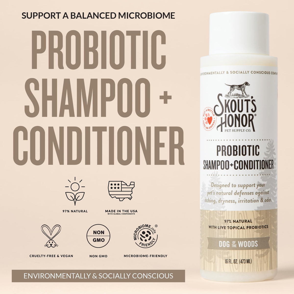 Probiotic Dog Shampoo and Conditioner 16 oz J870576