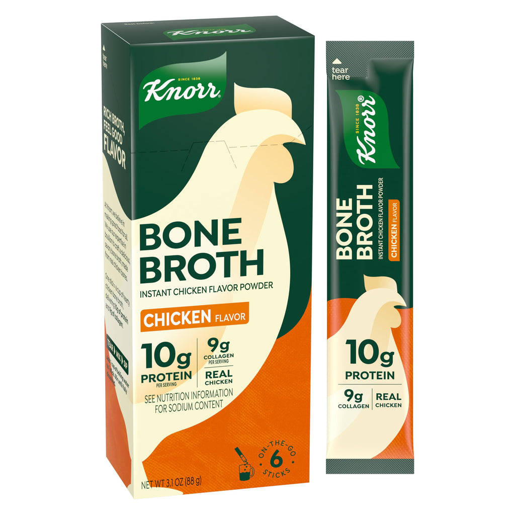Chicken Bone Broth Instant Powder Mix Packets, 6 Count E52078