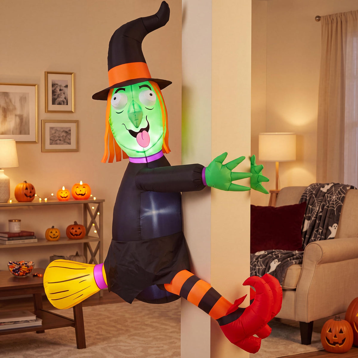 4FT Inflatable Witch with LED Lights Z41080