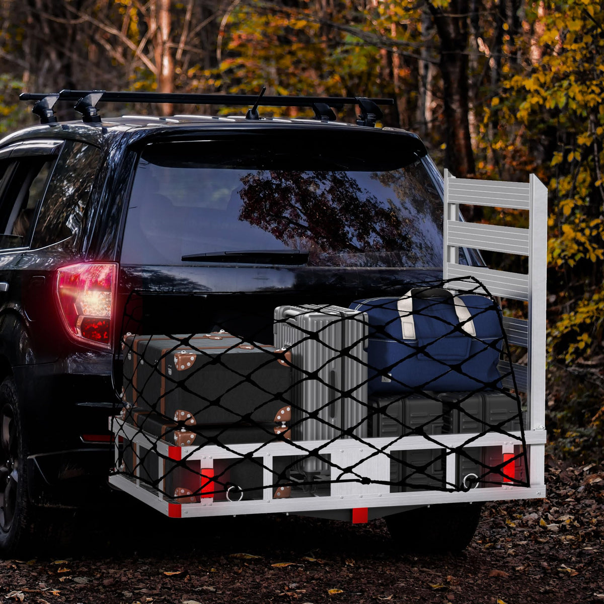 Aluminum Hitch Cargo Carrier with Ramp, 50" x 29.5" x 8.7", 500lbs Capacity K247250