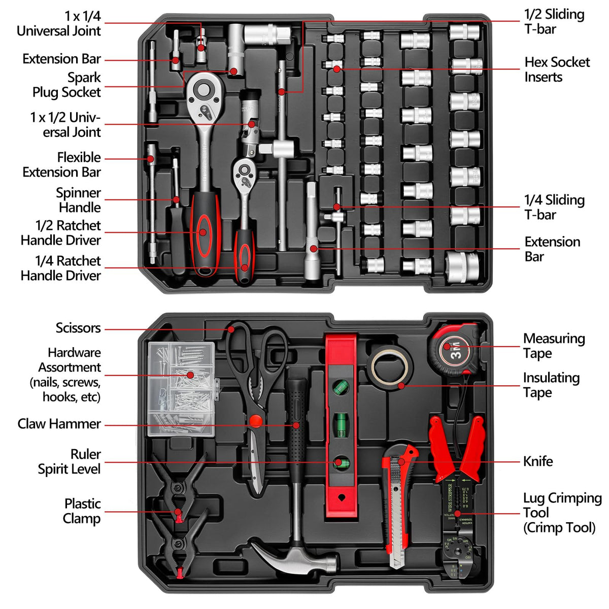 799-Piece Mechanic Tool Set with Rolling Tool Box C439