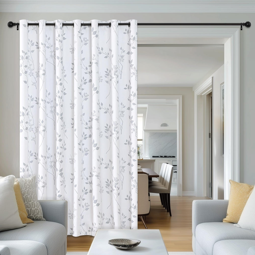 Grey White 100x84 Blackout Curtains X713