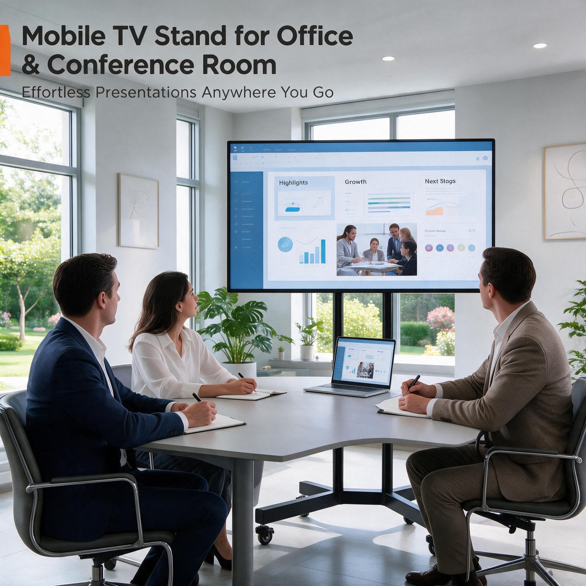 Rolling TV Stand for 32-85 Inch Screens W494