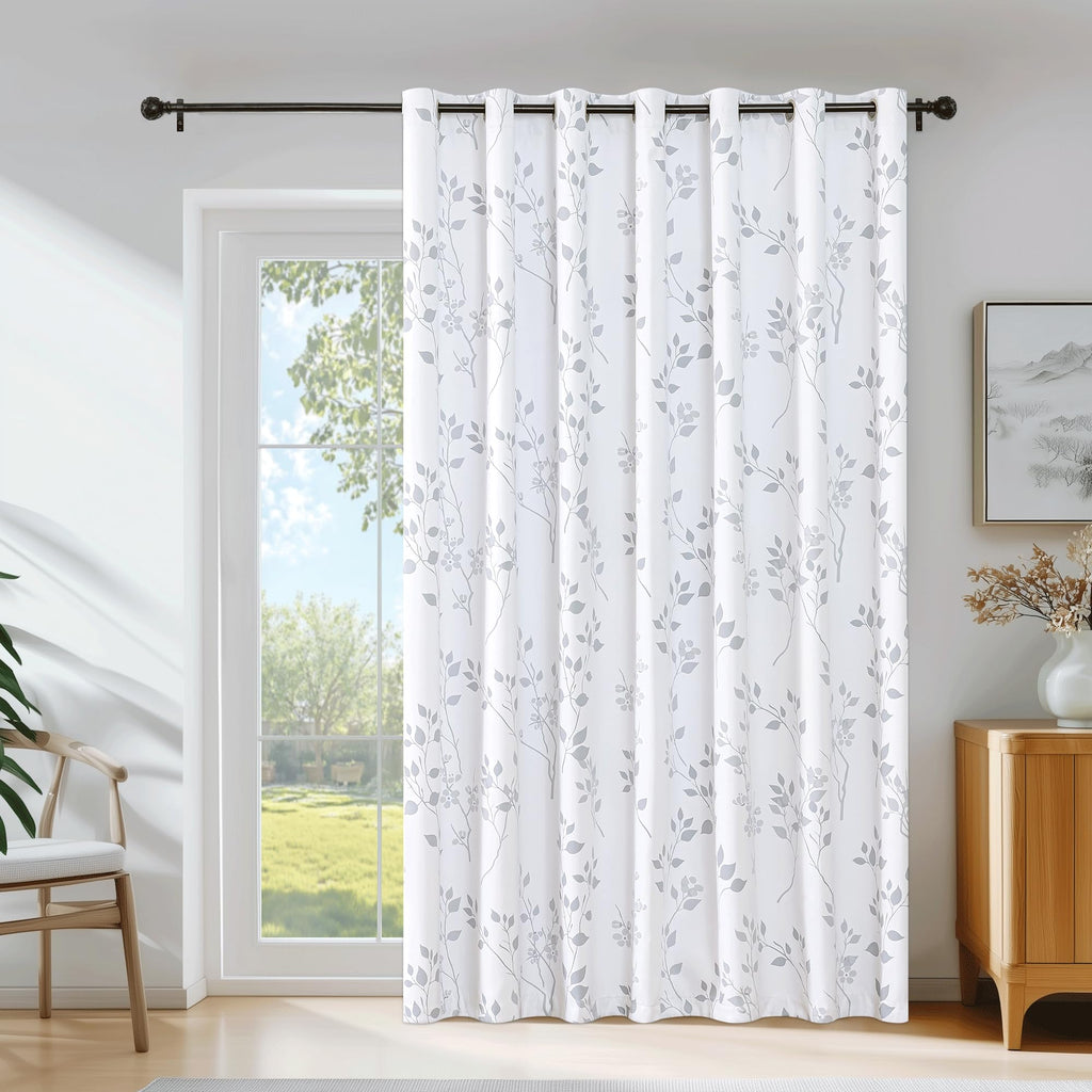 Grey White 100x84 Blackout Curtains X713