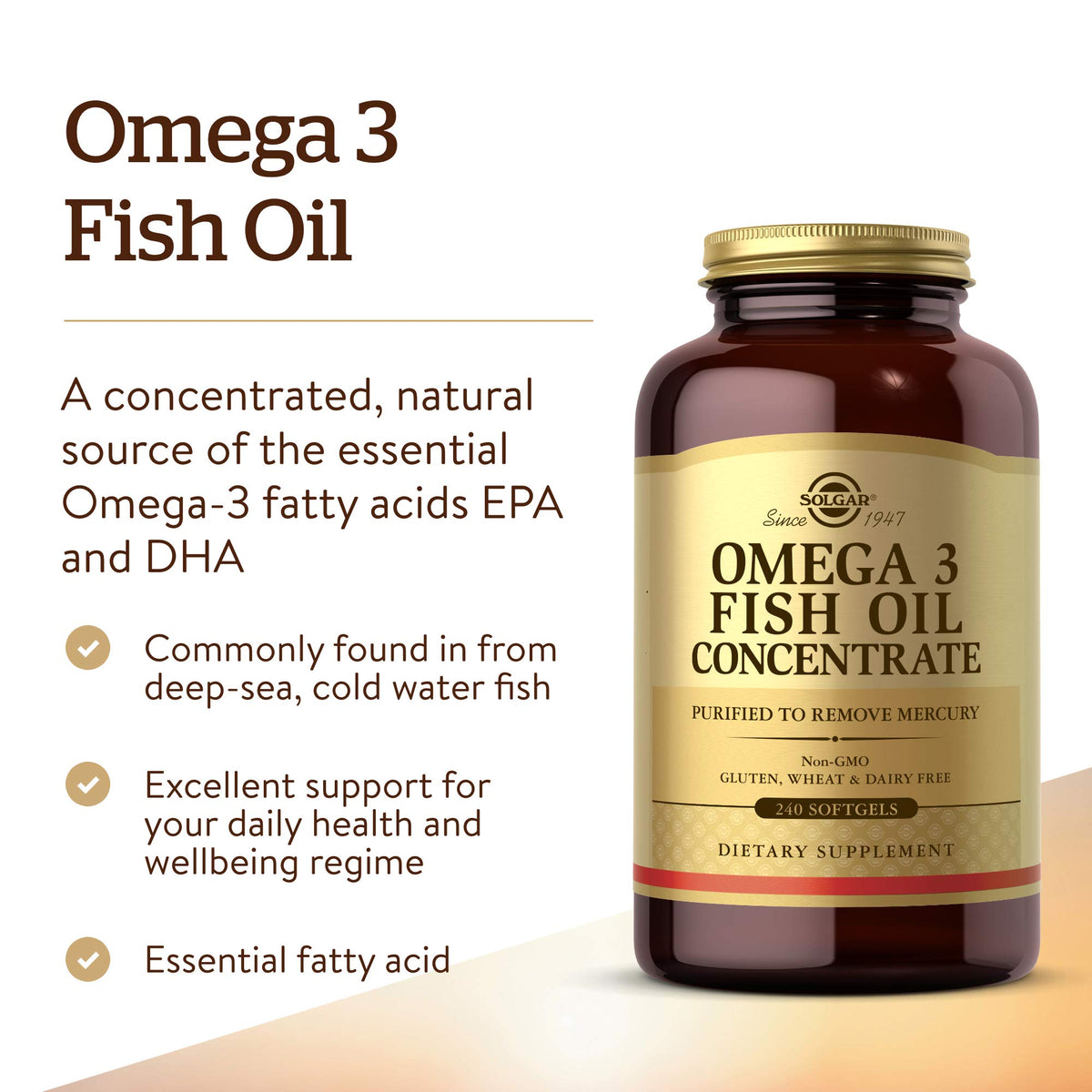Omega-3 Fish Oil Concentrate 240 Softgels K32714