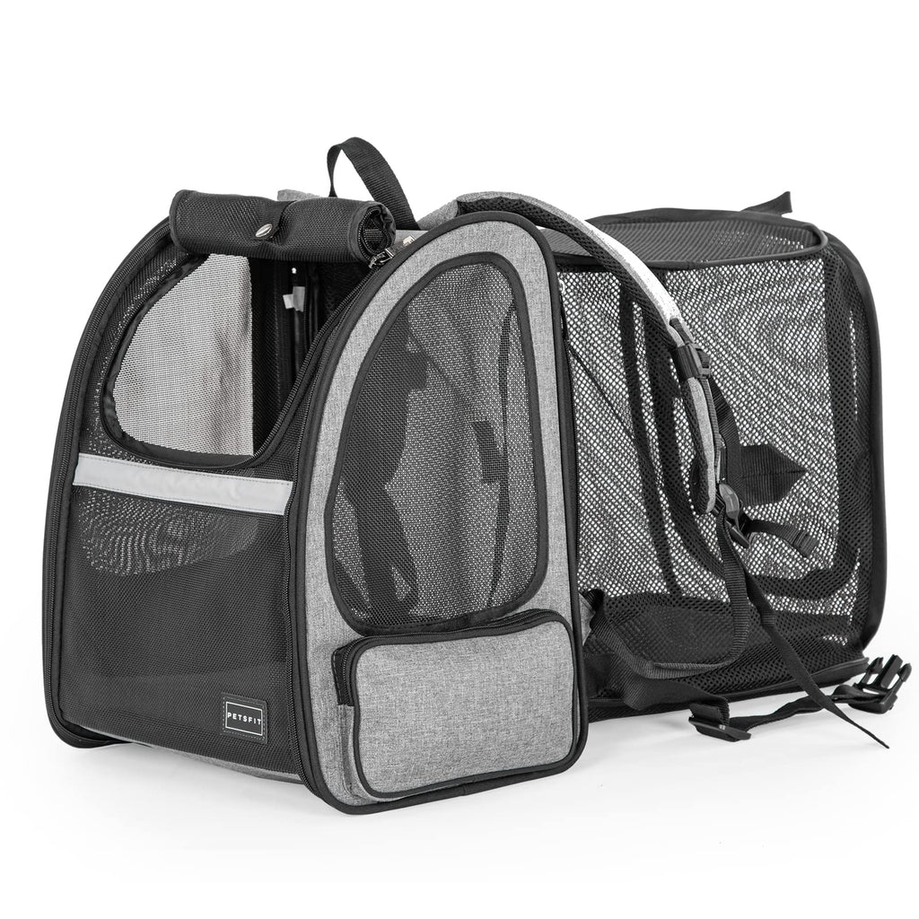 Dog Backpack Carrier with Fleece Mat W4429