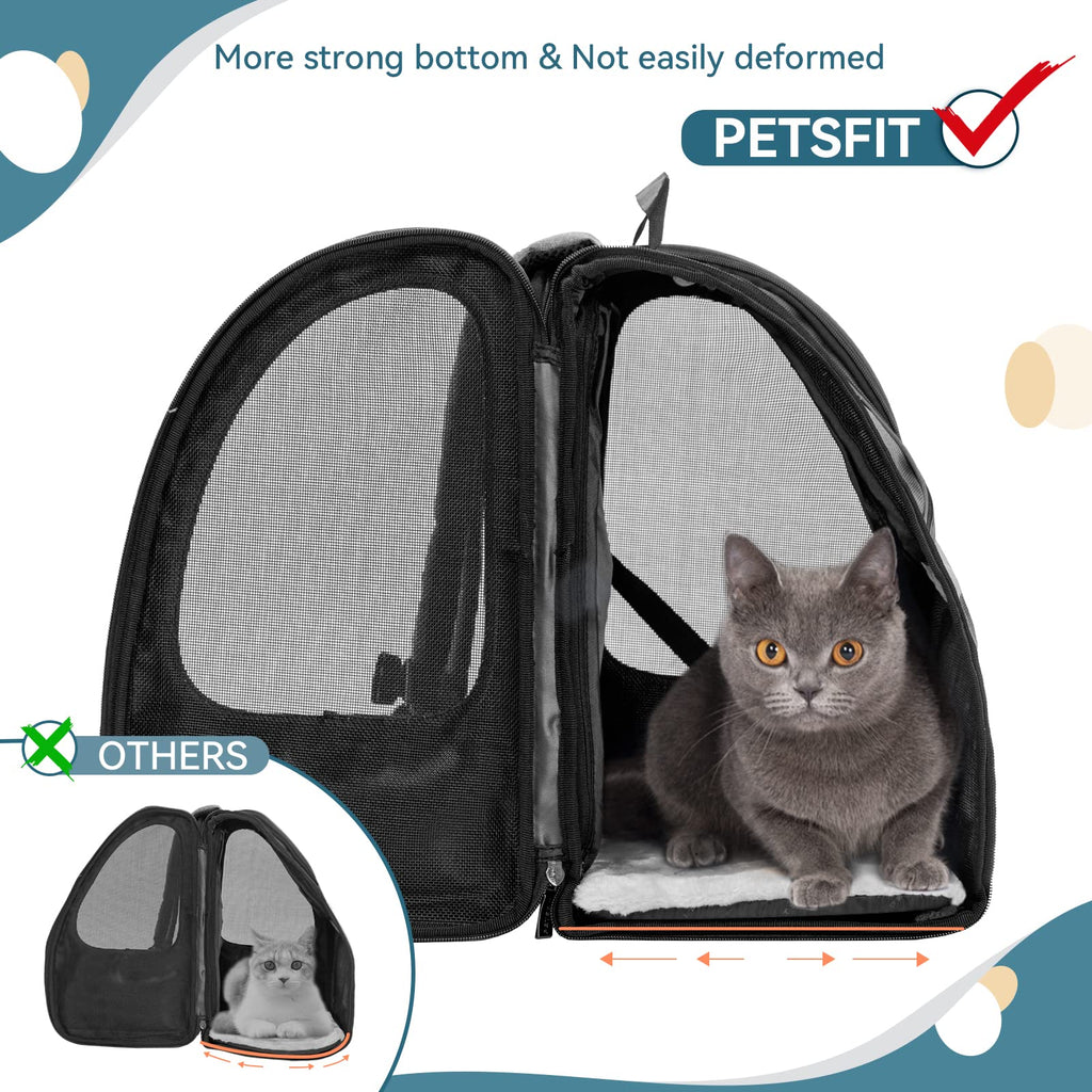 Dog Backpack Carrier with Fleece Mat W4429