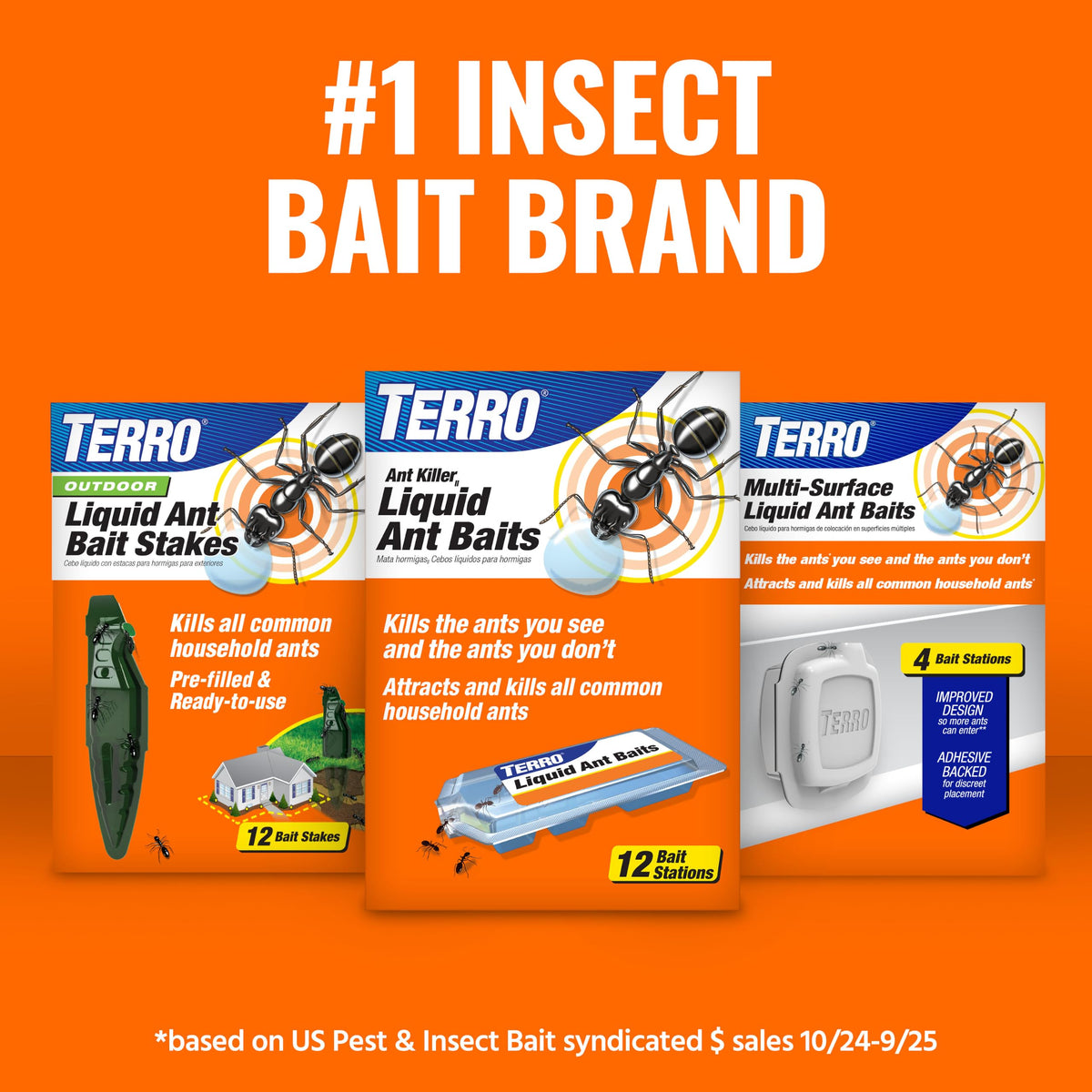 Outdoor Liquid Ant Bait Killer and Trap 8 Bait Stations W261090