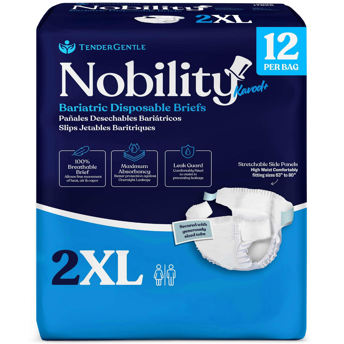 2XL Disposable Adult Diapers with Tabs R893