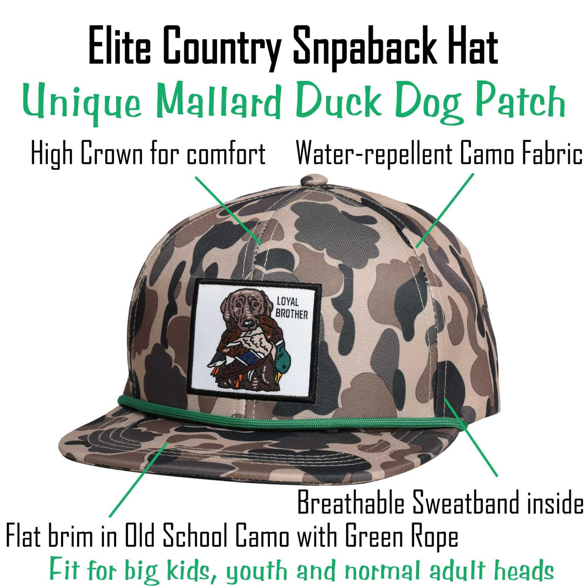 Youth Snapback Hat with Flat Brim D77187