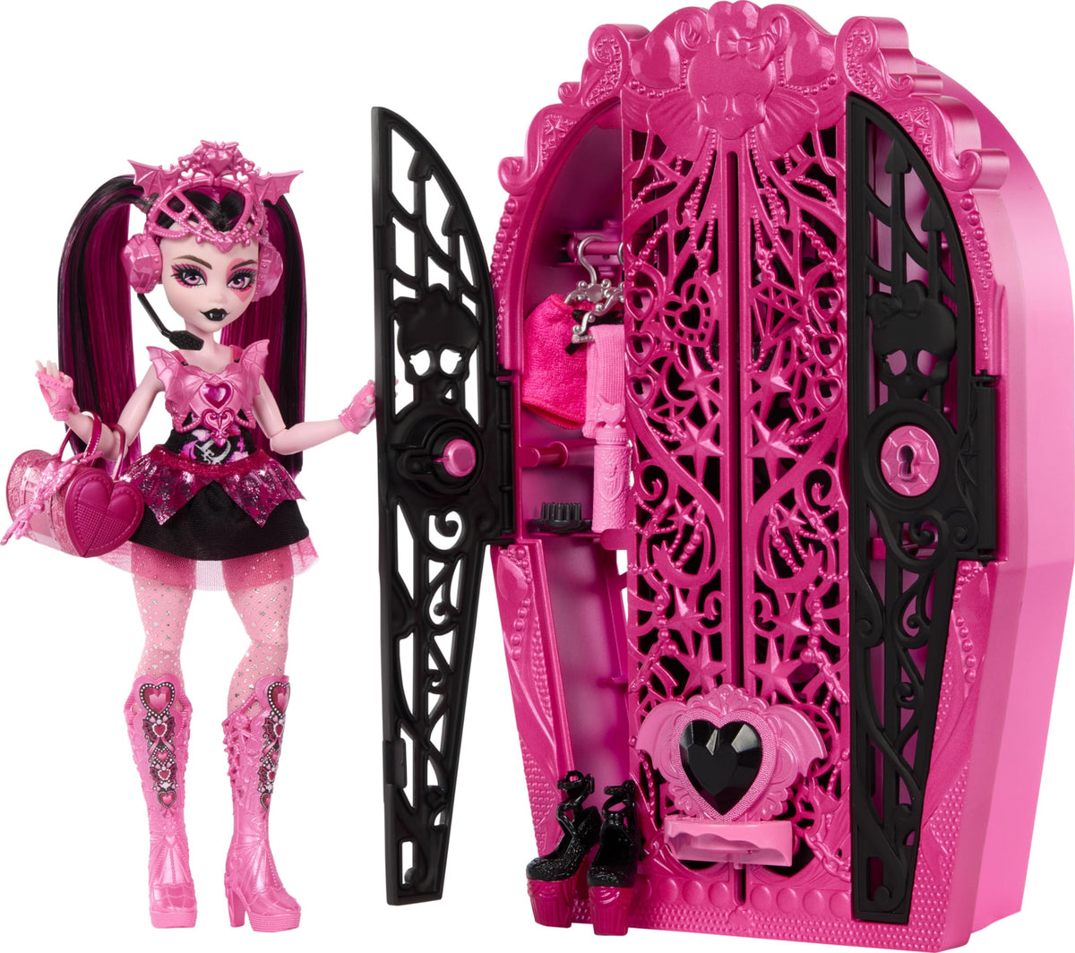 Doll & Accessories Set with Dress-Up Closet S691