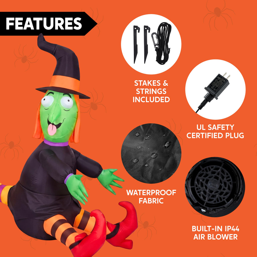 4FT Inflatable Witch with LED Lights Z41080