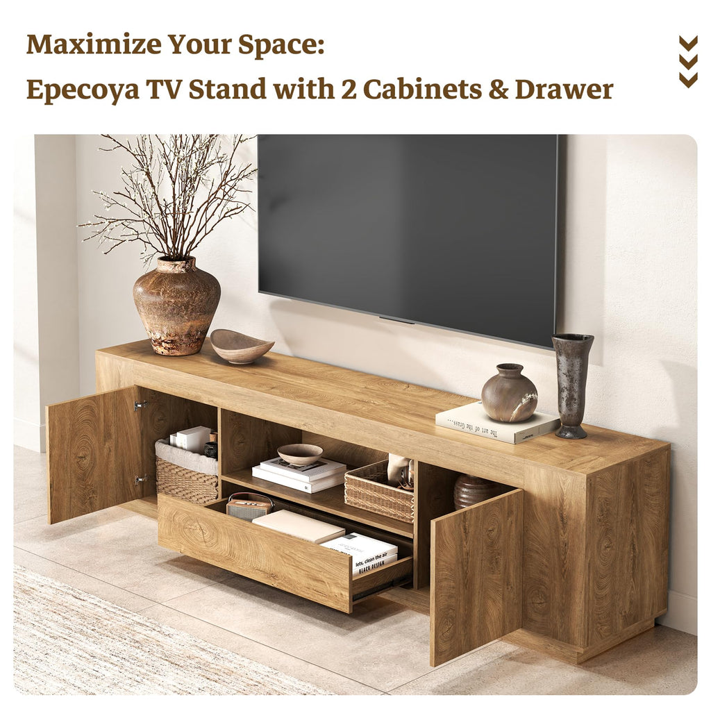 Natural Oak Brown TV Stands P61659