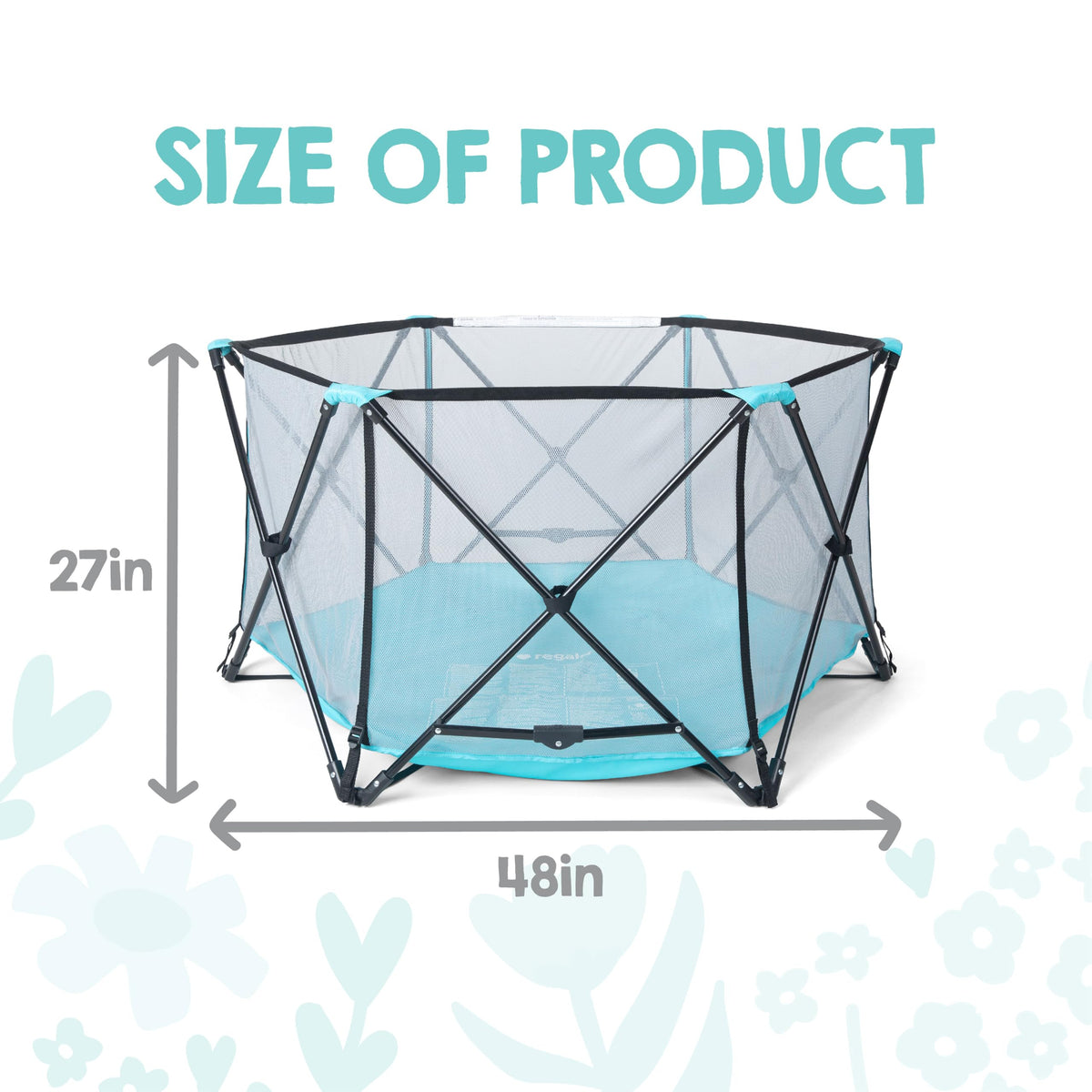 Foldable 6-Panel Baby Playpen with Mesh Sides R80599