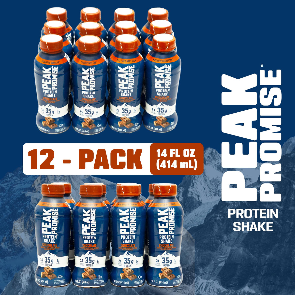 35g Protein Shake, 14 fl oz, 12 pack, Chocolate L211606