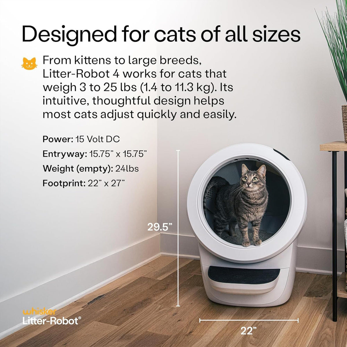 White Automatic Litter Box V26295