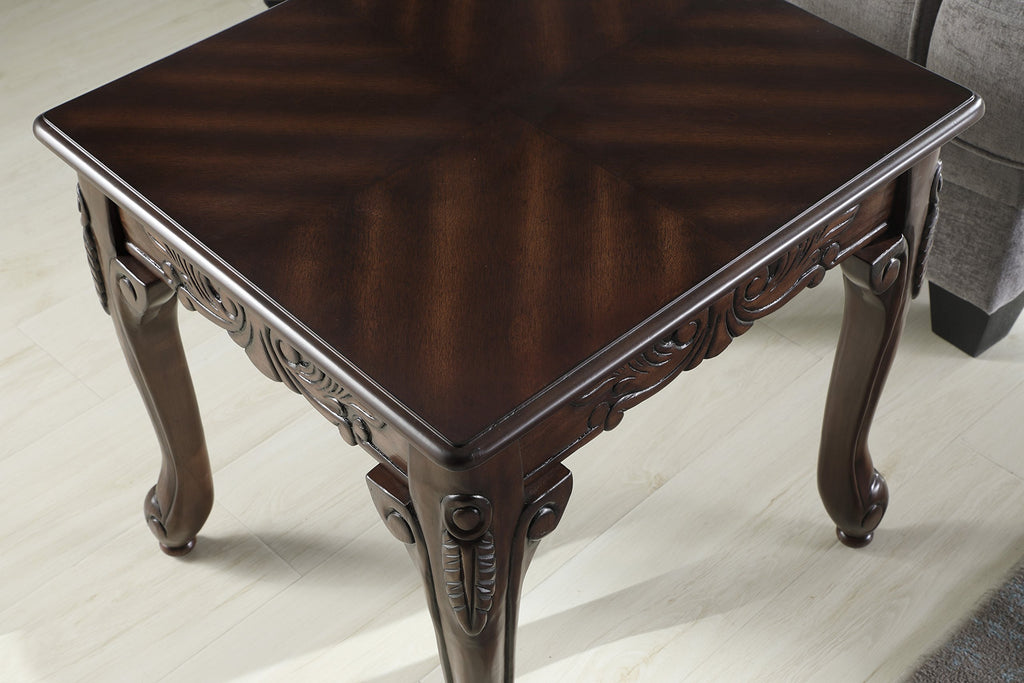 Wood End Table Dark Cherry C4020