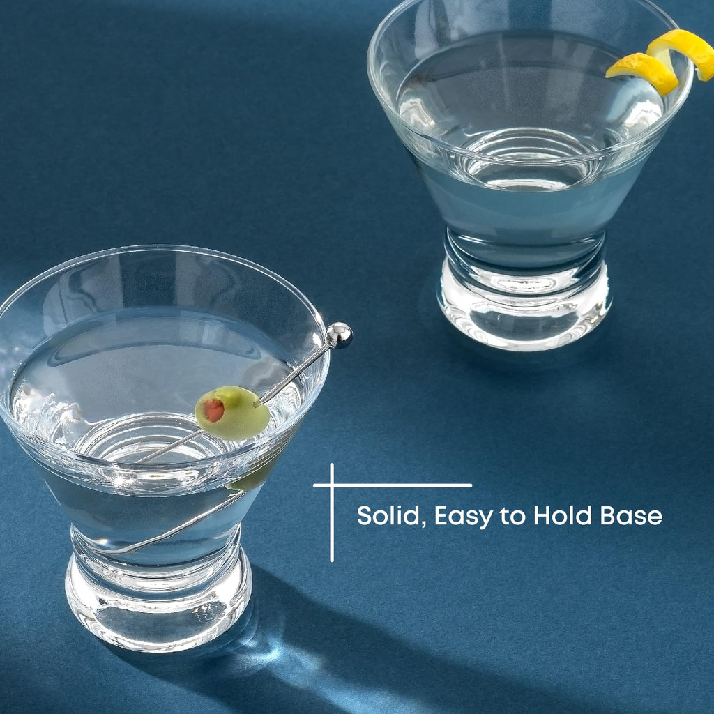 Stemless Martini Glasses Set of 4 O130