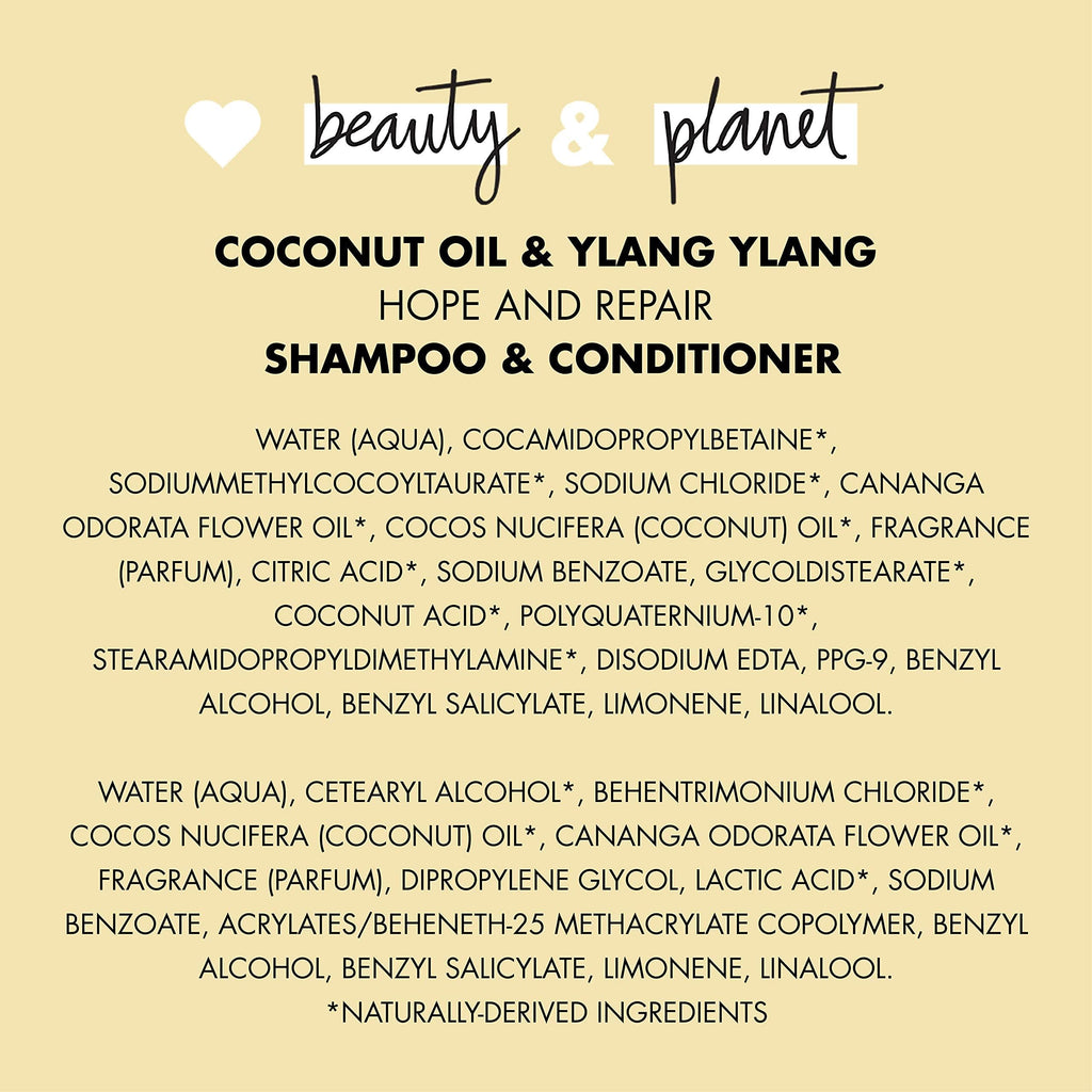 Coconut Oil & Ylang Shampoo and Conditioner 2 Count 13.5 oz A54929