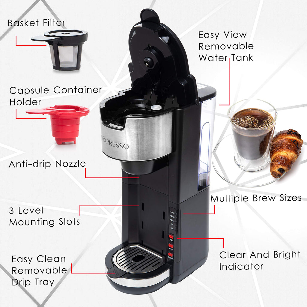 Black Single Serve Coffee Maker 30 oz J68686