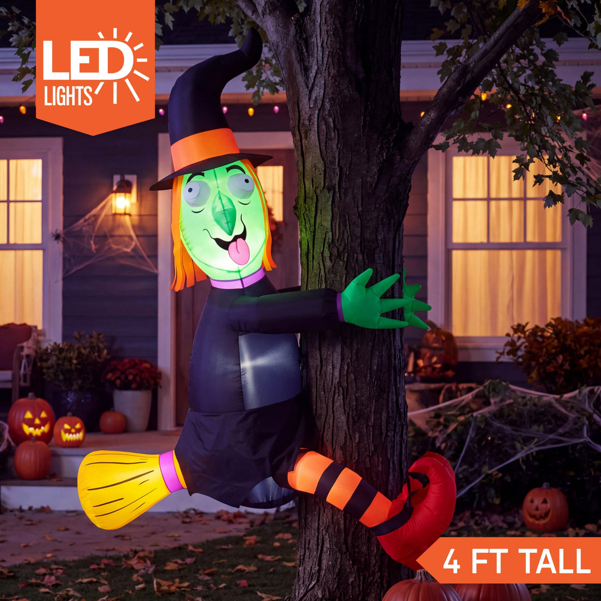 4FT Inflatable Witch with LED Lights Z41080