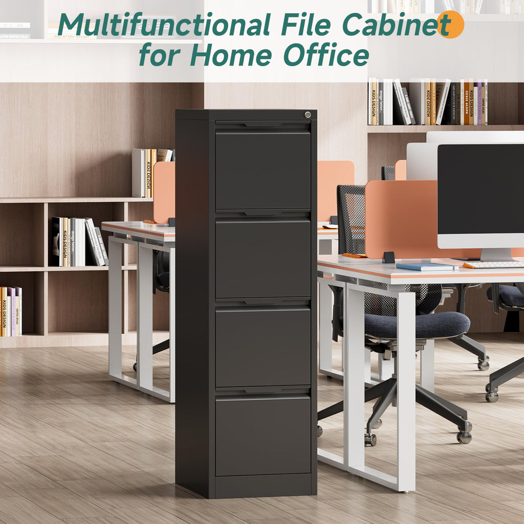 4 Drawer Metal File Cabinet with Lock O8685