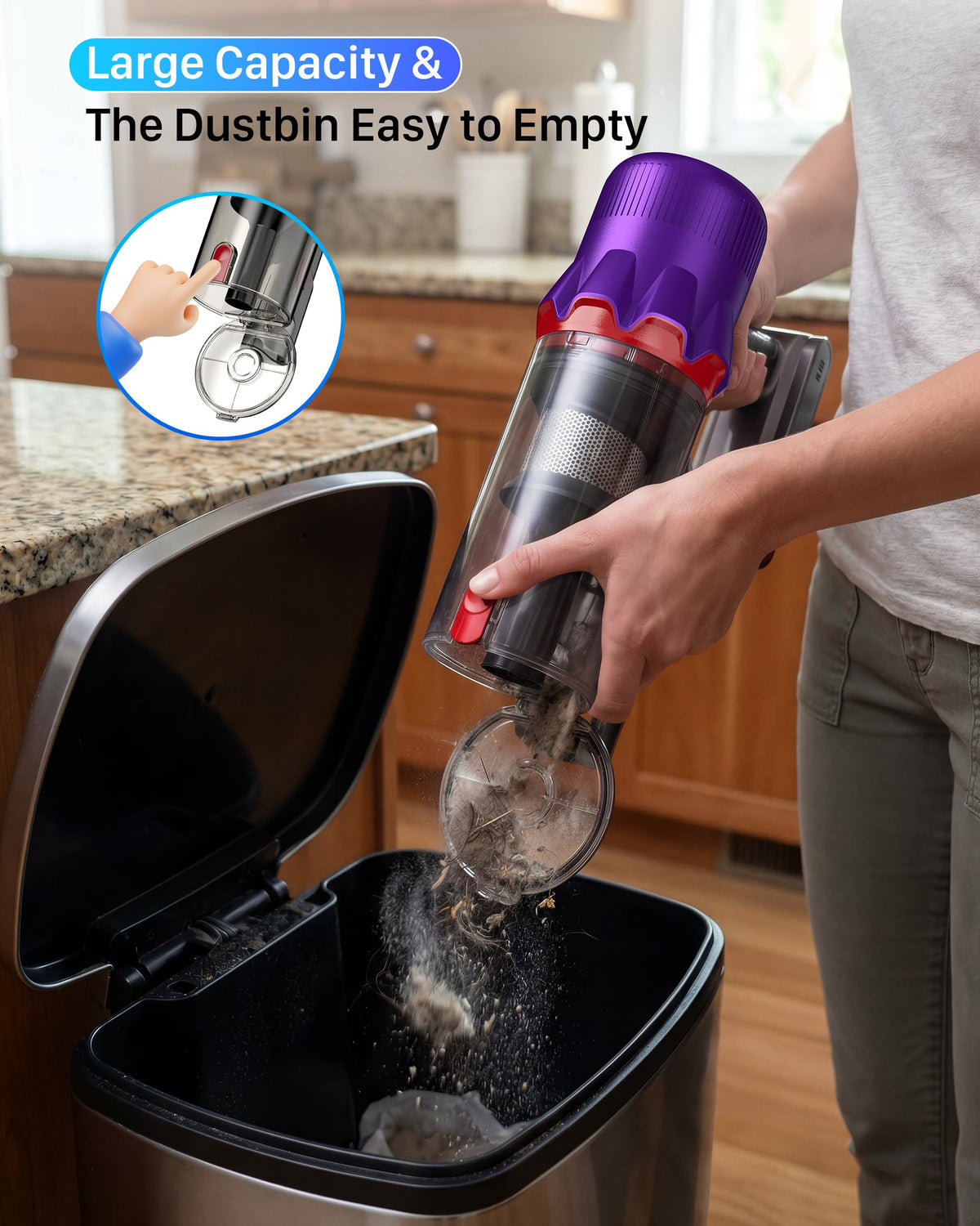 Cordless Stick Vacuum with HEPA Filter D1822