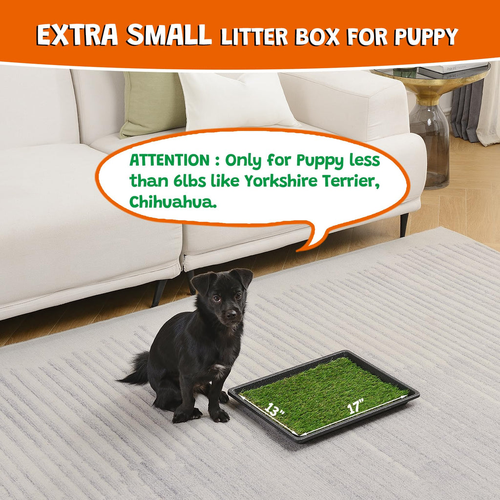 Extra Small Dog Grass Pee Pads with Tray I5586