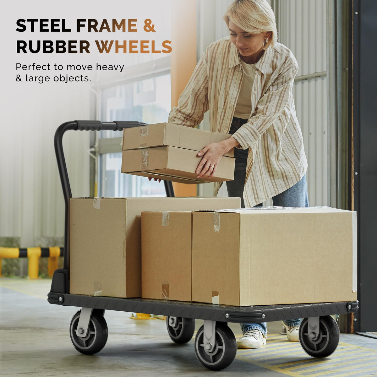2200 lbs. Capacity Foldable Push Cart Dolly P43192