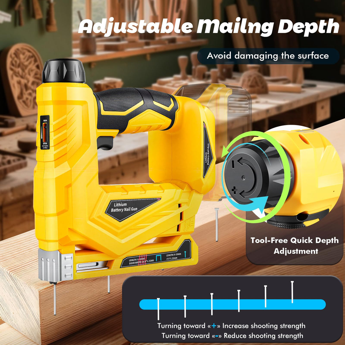 18 Gauge Cordless Brad Nailer and Narrow Crown Stapler F401833
