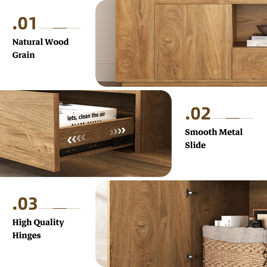 Natural Oak Brown TV Stands P61659