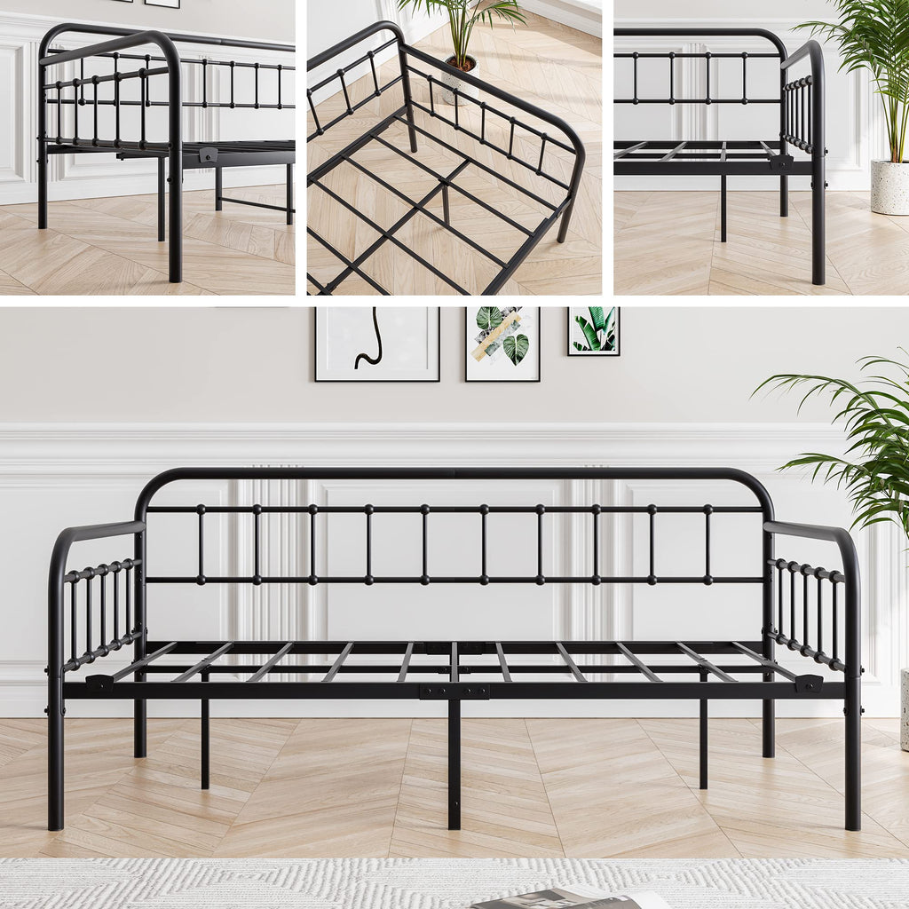 Black Twin Size Metal Daybed Frame R61103
