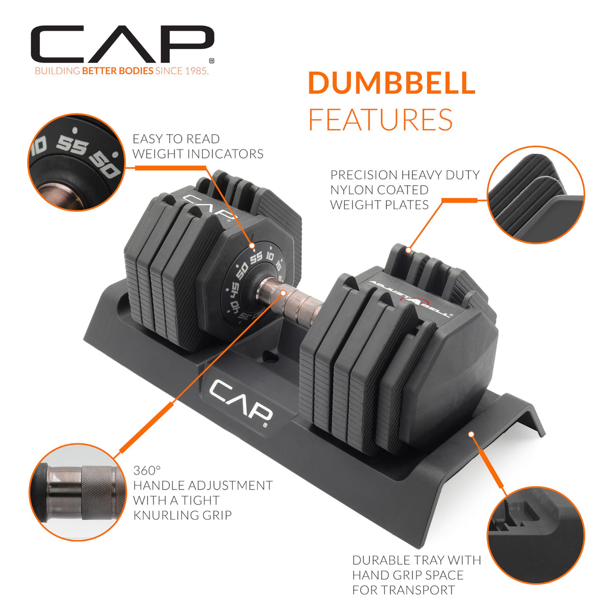 Adjustable Dumbbell Set 25 LB & 55 LB J85093