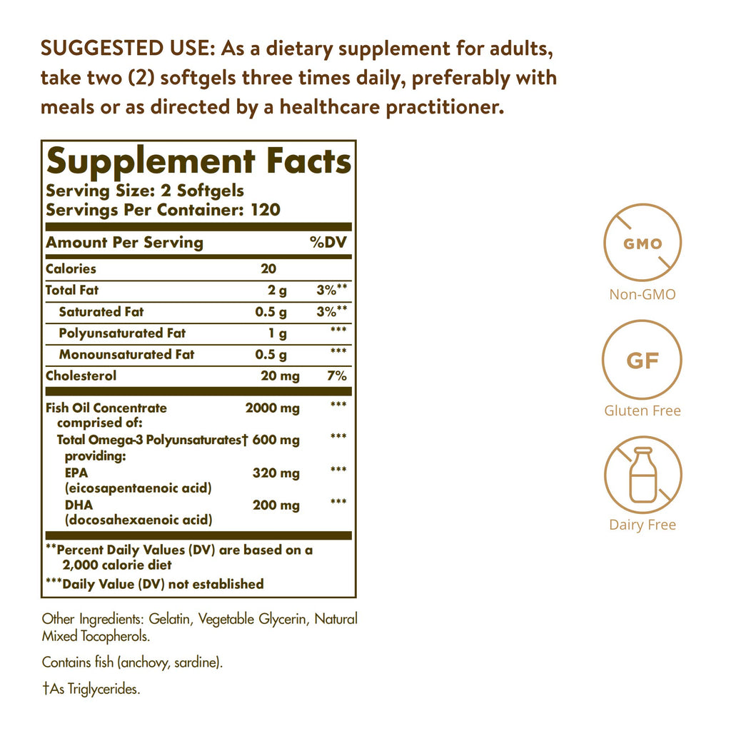 Omega-3 Fish Oil Concentrate 240 Softgels K32714