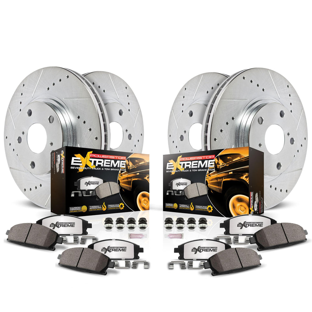 Front & Rear Brake Pad & Rotor Kit K384