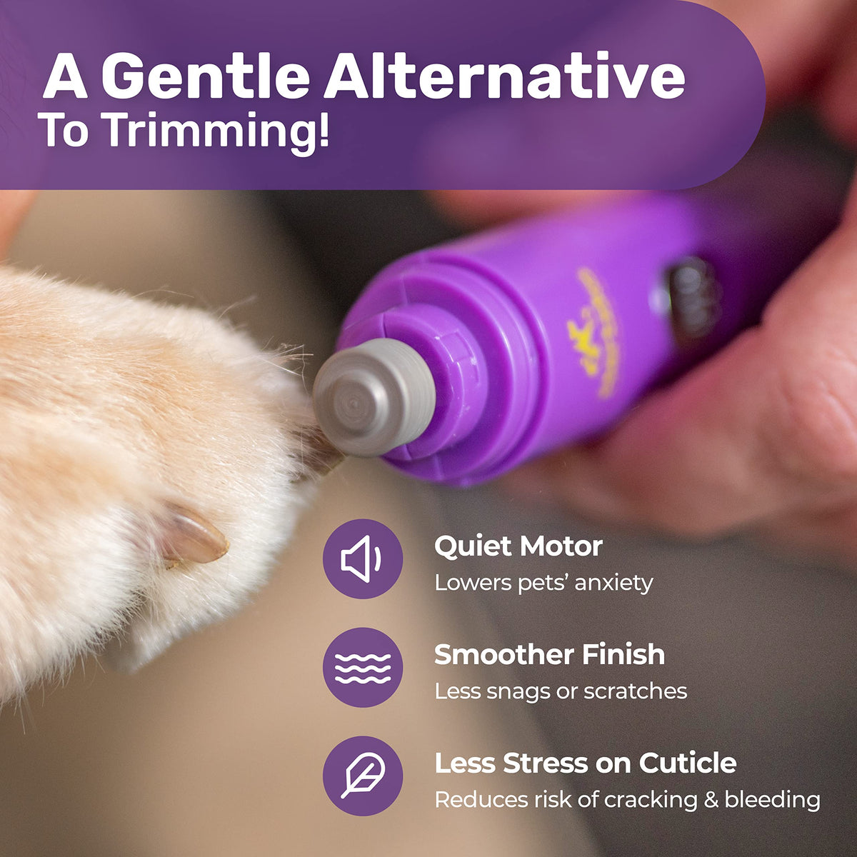 Electric Cat & Dog Nail Grinder Rechargeable Pet Grooming Kit Q56692