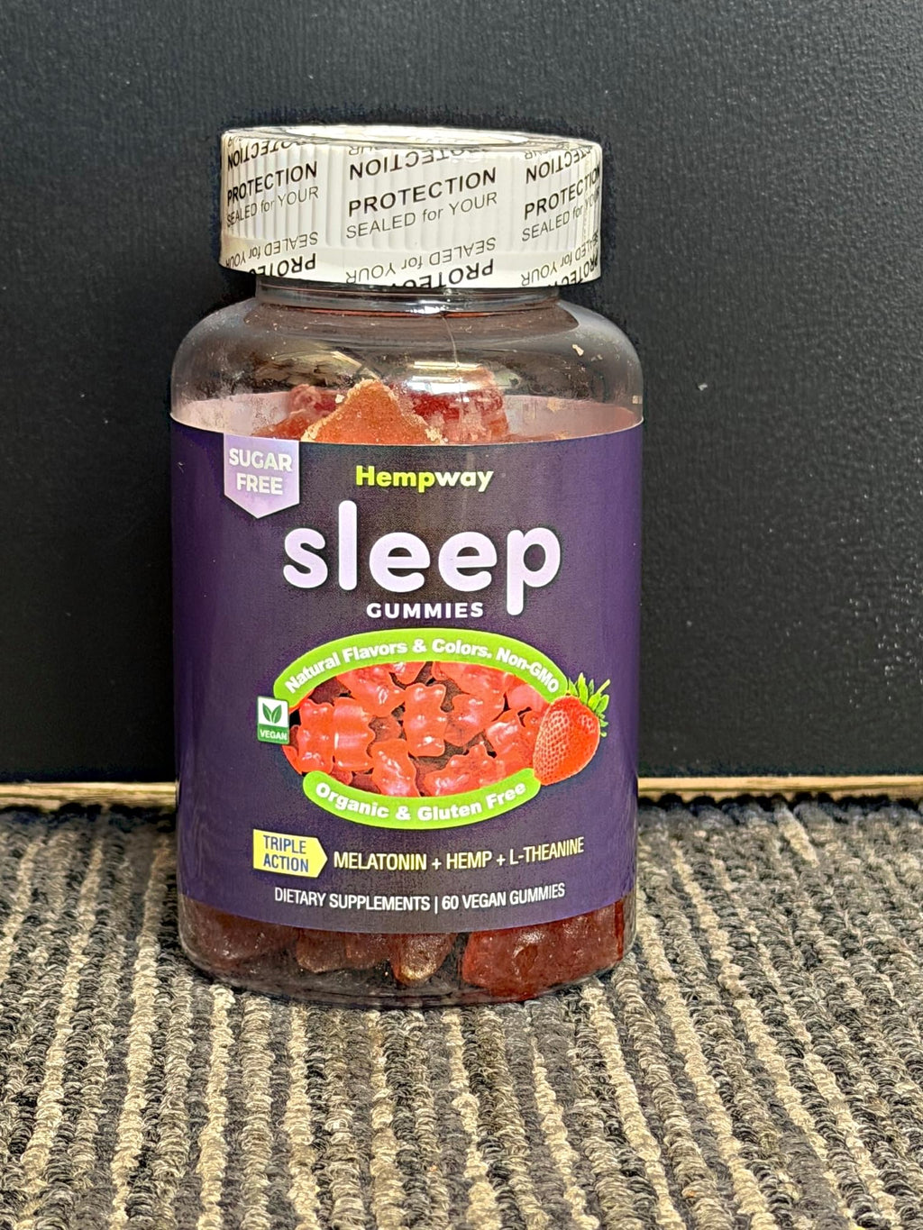 Sugar Free Strawberry Vegan 60 ct Gummies U66159