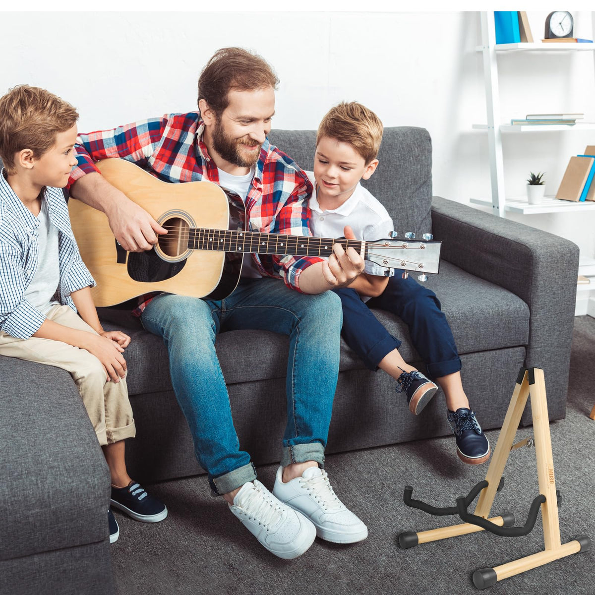 Foldable Wood Guitar Stand E8879