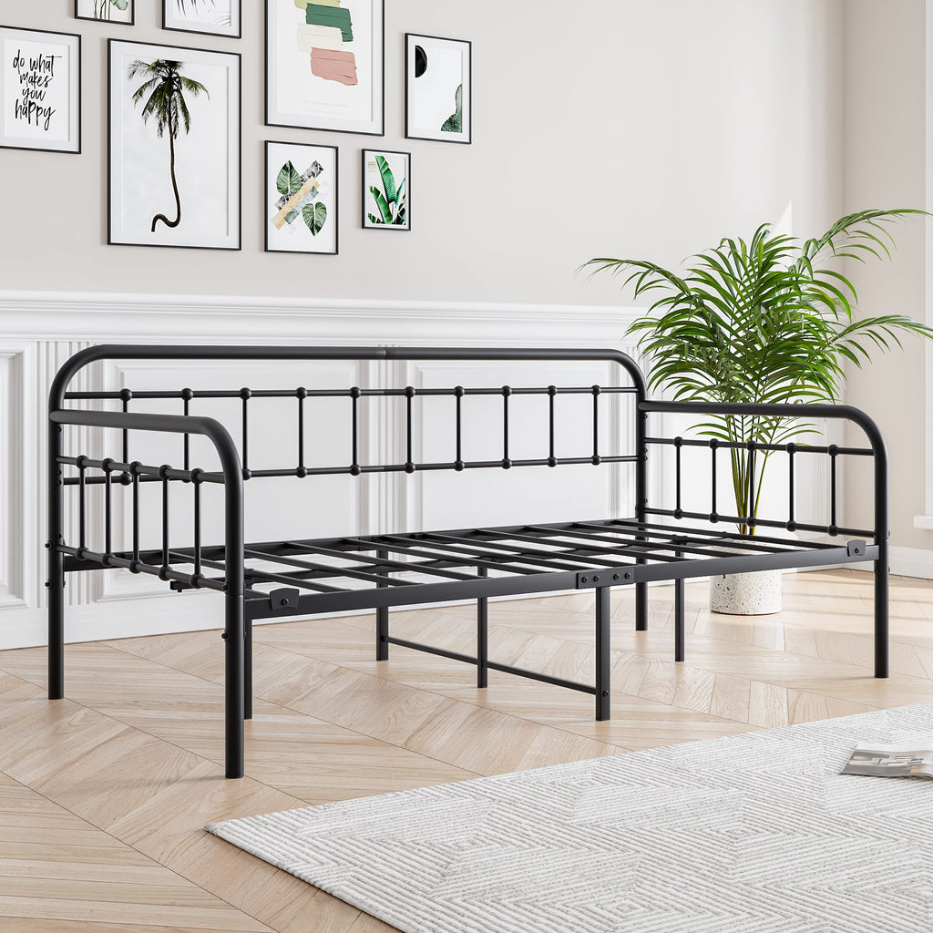 Black Twin Size Metal Daybed Frame R61103