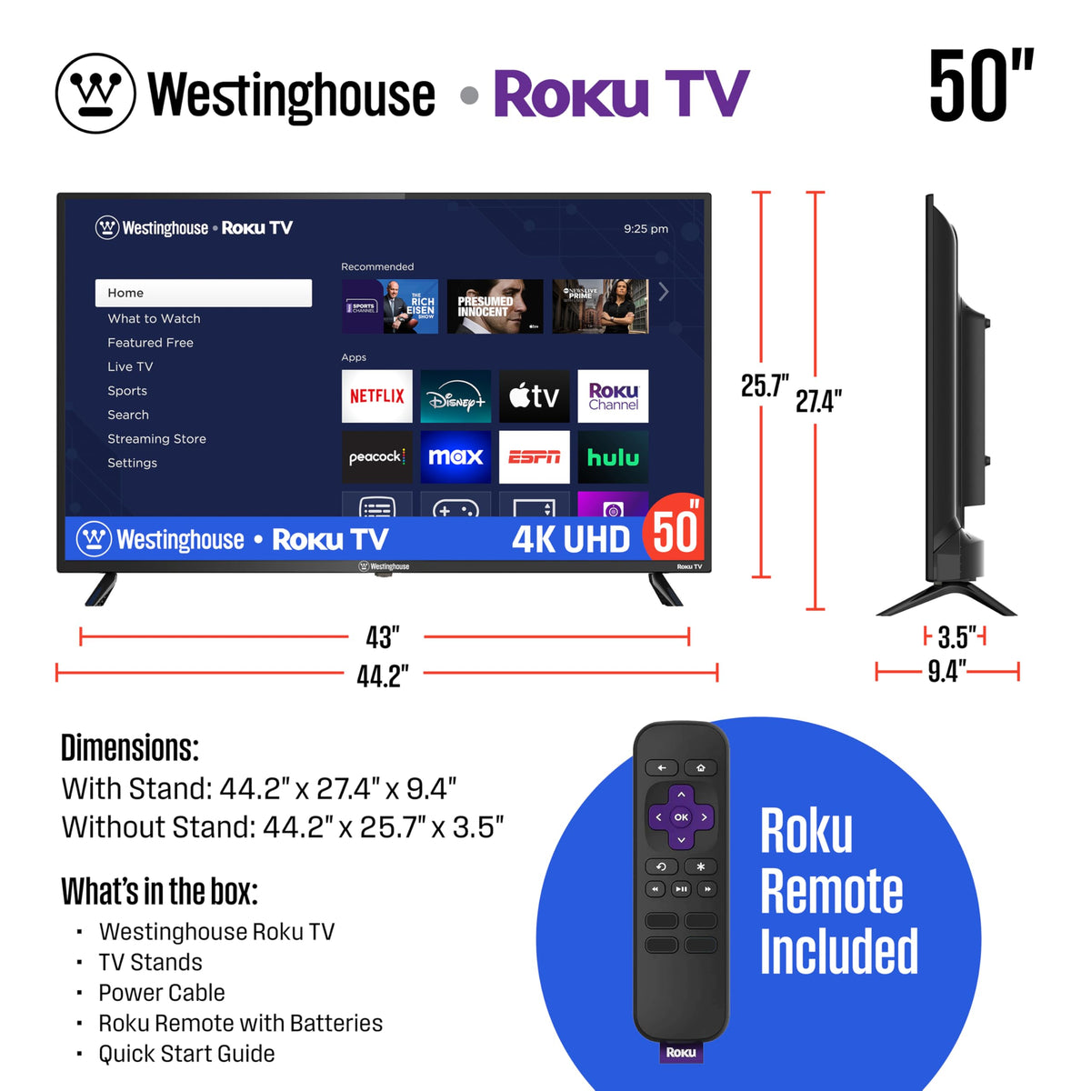 50 Inch 4K UHD Smart TV J2172