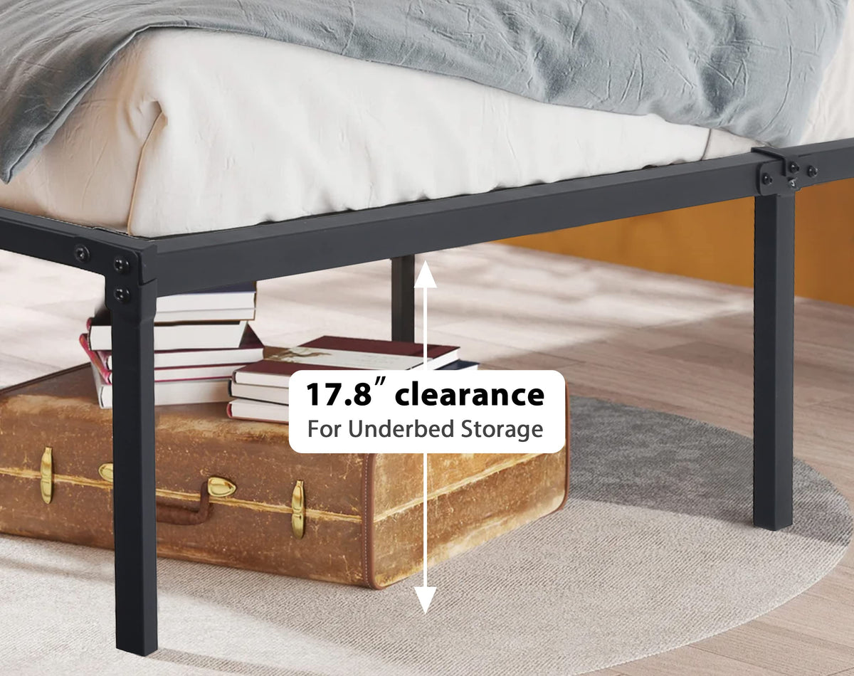 14 Inch Full Size Metal Bed Frame with Storage D604219