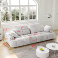 Light Gray Velvet Upholstered Sofa Bed V52122