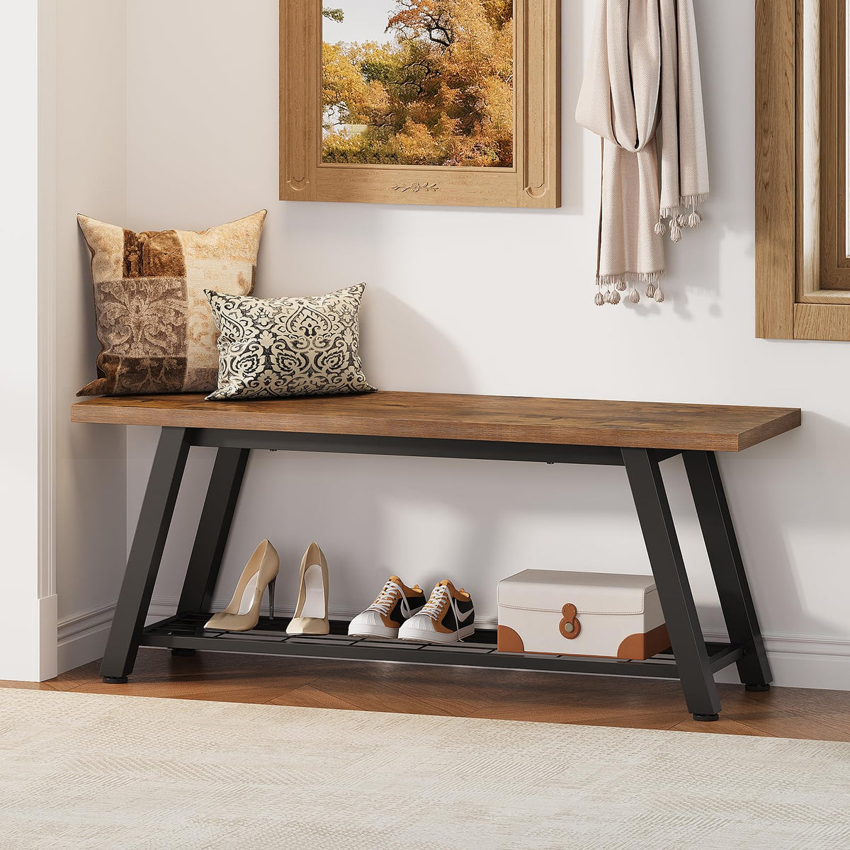 Storage Bench and Shoe Rack P24931