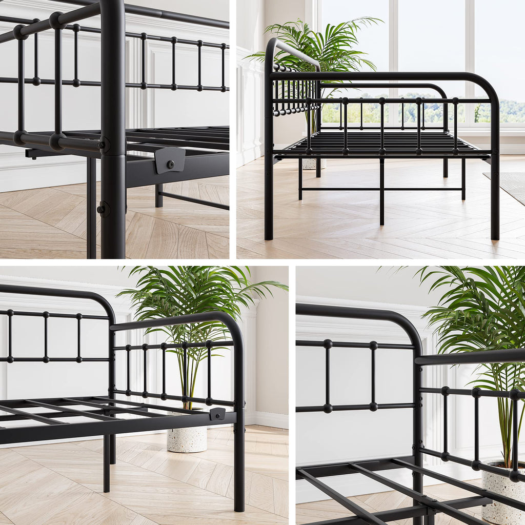 Black Twin Size Metal Daybed Frame R61103