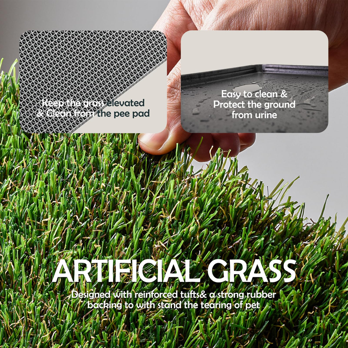 Extra Small Dog Grass Pee Pads with Tray I5586